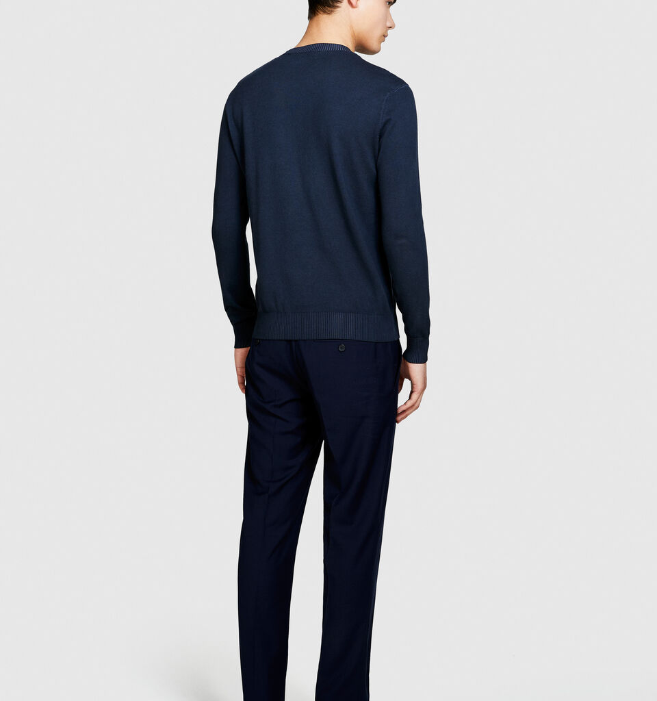 Ombre sweater - men's crew neck sweaters - Dark Blue | Sisley image number 3